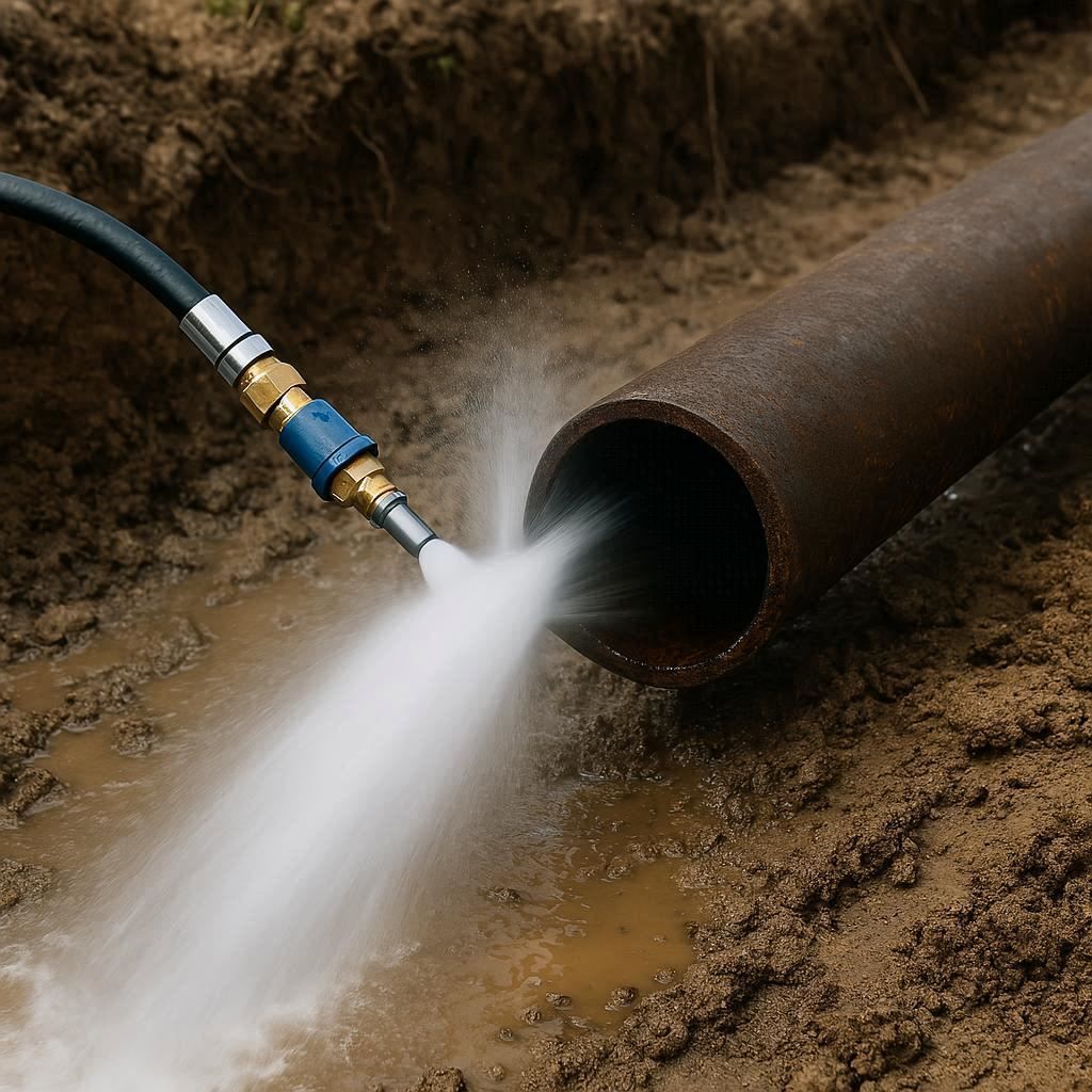 Гидродинамическая прочистка водопроводных труб в Куровском